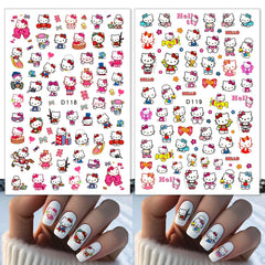 Foweso cartoon nail stickers 3D design enable quick salon-like accents at home.