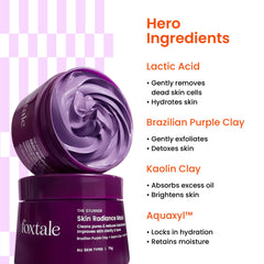 FoxTale clay texture close-up highlighting gentle exfoliation.