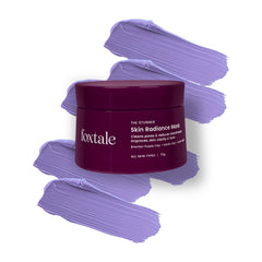 FoxTale De-Tan mask jar with creamy clay for tan removal and hydration.