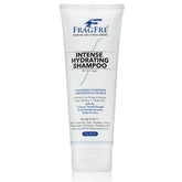 FRAGFRE Intense Hydrating Shampoo bottle close-up, fragrance-free formula ideal for sensitive scalps.