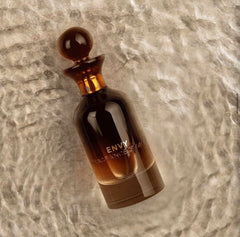 Fragrance Story ENVY bottle back view, long-lasting citrus fragrance for evening wear