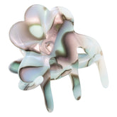 France Luxe Mini Mermaid Claw Clip South Sea close-up, glossy acetate finish.