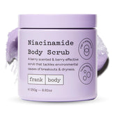 frank body niacinamide body scrub foamy texture for gentle exfoliation and smoother skin