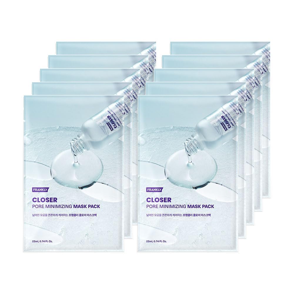 FRANKLY Closer Pore Mask pack demonstrating pore care benefits and hydration