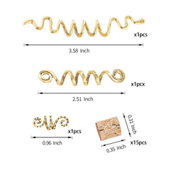 FRDTLUTHW gold braid jewelry clips add sparkle to locs during celebrations
