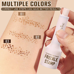 Freckle Stamp daily use application close-up for everyday beauty