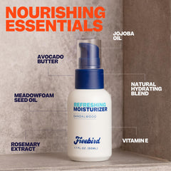 Freebird Scalp Moisturizer applied to bare scalp delivering light moisture.