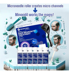 Freedom's Warehouse minoxidil roller 0.25mm enhances absorption for targeted hair areas.