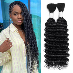 Freemiss 20-inch deep wave braiding hair for knotless boho braids.