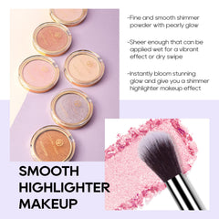 Freeorr baked highlighter close-up reveals smooth pearlescent shine.