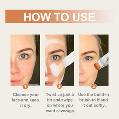 FREEORR lightweight blendable formula close-up highlights dewy finish without greasiness