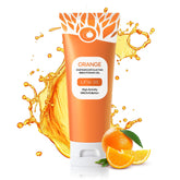 Freeorr orange exfoliating gel close-up texture for gentle exfoliation and hydration.