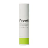 Freewill Curl Defining Gel Cream bottle pour showing frizz-free, defined curls.