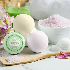 Freida and Joe mint refresh bath bomb delivering a cooling, revitalizing bath.