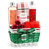 Freida and Joe Coconut Spa basket image showcases a luxurious self-care gift for home pampering.