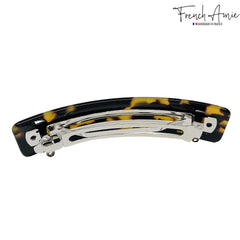 French Amie Yellow Tokyo clip side profile with sleek silhouette.