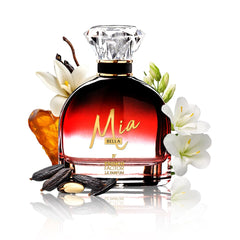 French Factor Mia Bella bottle with gold accents for special occasions.