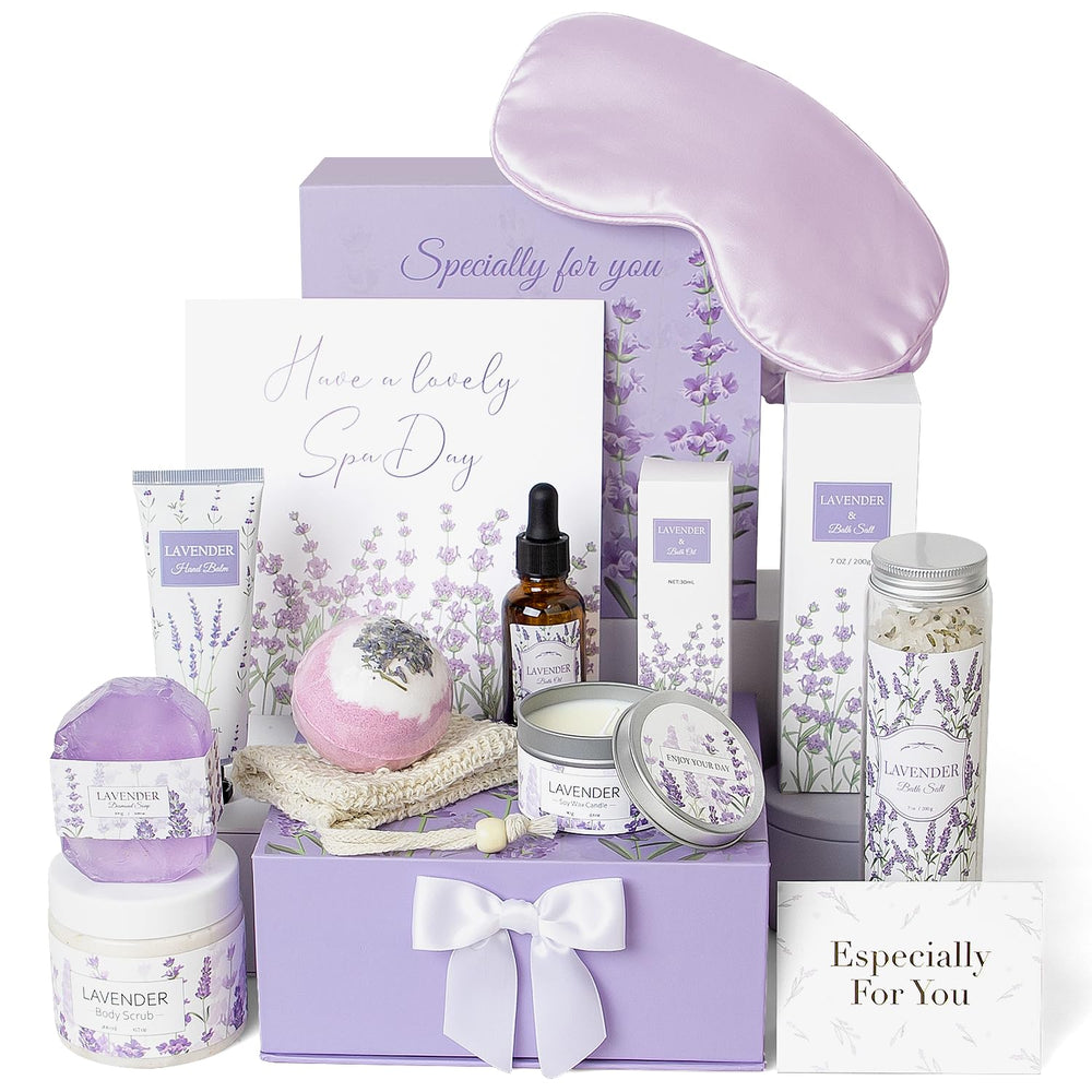 Frerdui Lavender spa gift set box ideal for a relaxing home pampering routine