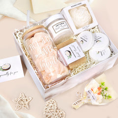 Frerdui spa gift basket with handmade soap for gentle cleansing