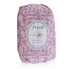 Fresh Freesia Soap packaging showcases hand-wrapped premium presentation