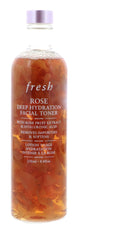Fresh Rose Deep Hydration Toner petals-infused close-up, supporting daily moisture balance.