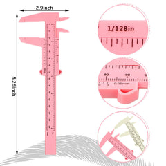 Frienda eyebrow ruler double scale in dark blue for accurate measurements