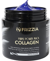 Frizzia Ultra Collagen Hair Mask packaging shows premium conditioning for dry hair.