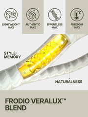 Frodio Veralux heat-defiant curls up to 280°F for durable styling.