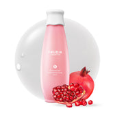 FRUDIA Pomegranate toner bottle close-up highlighting brightening formula