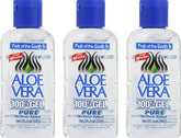 Fruit of the Earth Aloe Vera Gel bottle pour for quick cooling and soothing skin care.