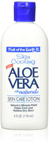 Fruit of the Earth Aloe Vera Lot 4 oz bottle close-up for smooth skin