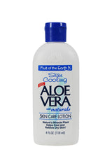 Fruit of the Earth Aloe Vera Lotion bottle front, lightweight and travel-ready daily moisturizer.