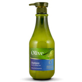 Frulatte Olive Shampoo bottle front shows hydrating formula for dry hair