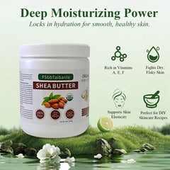 FSbbTaibanle shea butter texture close-up, creamy ivory richness ideal for moisturizers.
