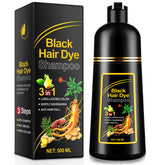FSLHCY black hair dye shampoo bottle delivers 3-in-1 color and nourishment.