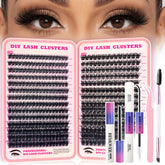FTBZCF Lash Clusters Kit contents shown for a complete at home DIY lash set.