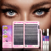 FTBZCF manga lash clusters kit overview for at-home extensions.