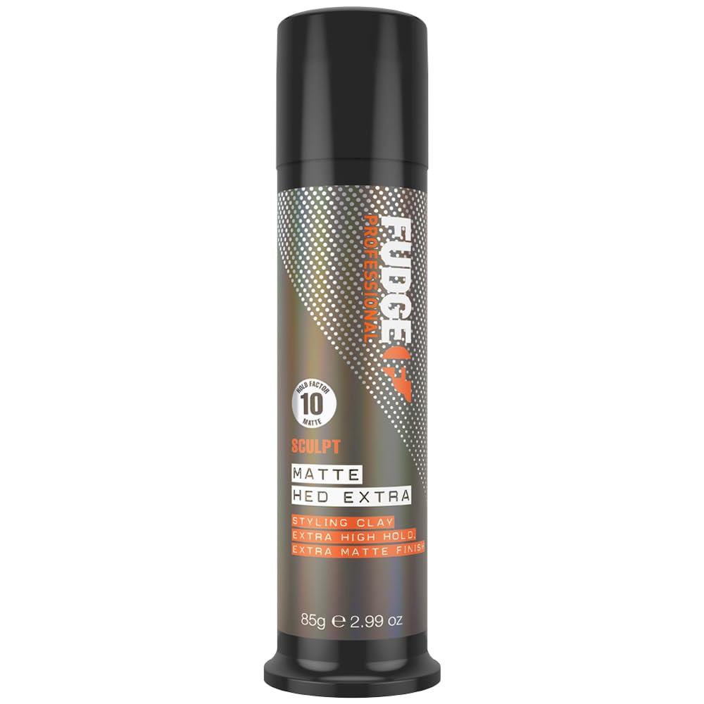 Fudge Matte Hed Extra wax jar offering extreme hold for textured styles.
