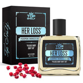 fugit Her Loss bottle front view highlights its sleek design for daily wear.