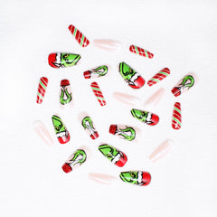 FUKIDOG striped coffin nails for bold holiday style