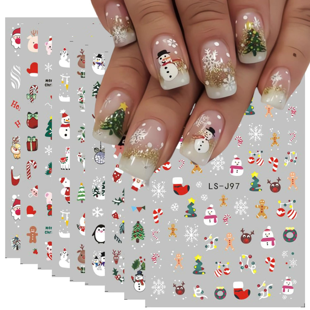 FUKIDOG Christmas Santa Claus sticker for festive, quick manicure