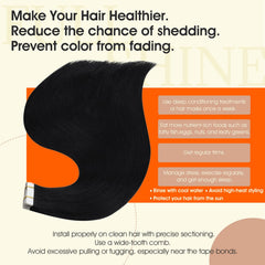 Full Shine seamless blend tape-in application demonstrates discreet natural finish