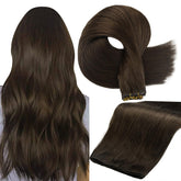 Full Shine sew-in hand-tied weft pack close-up for natural blend