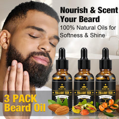 FULLLIGHT TECH beard balm tube adds conditioning and light shine.