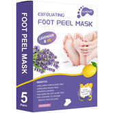 FUNNIR Foot Peeling Mask 5-pack packaging, clean and gift-ready.
