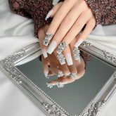 FURNUNUBI ivory square press-on nails for easy, elegant daily wear.