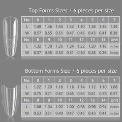 Furtherpretty oval nail forms with guide lines support symmetry and length control
