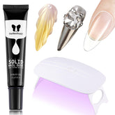 Furtherpretty solid nail glue gel bottle with precise nozzle for controlled application.
