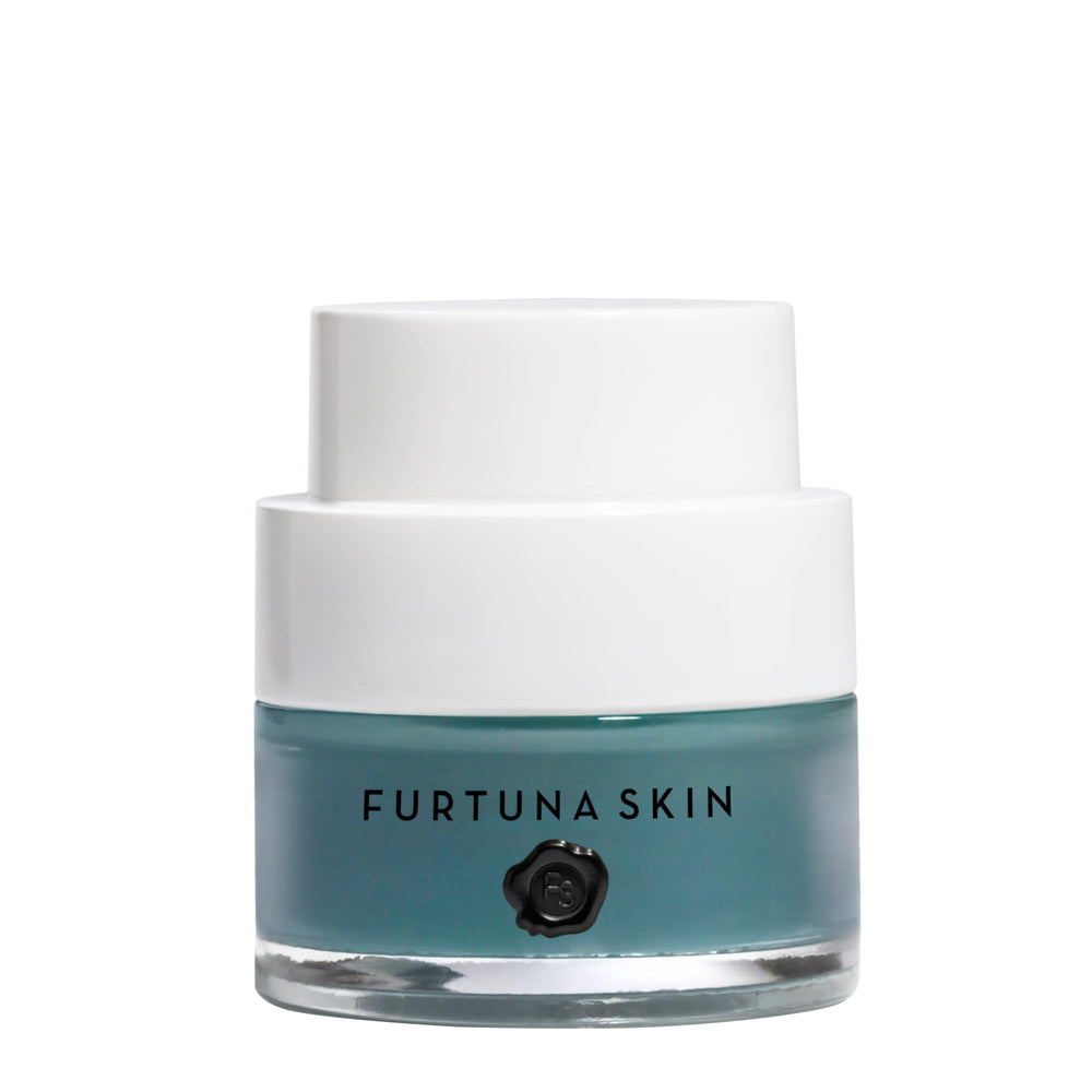 Furtuna Skin Olive Replenishing Balm jar closeup for rich hydration.