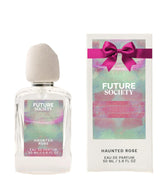 Future Society Haunted Rose bottle closeup for premium fragrance presentation and gifting